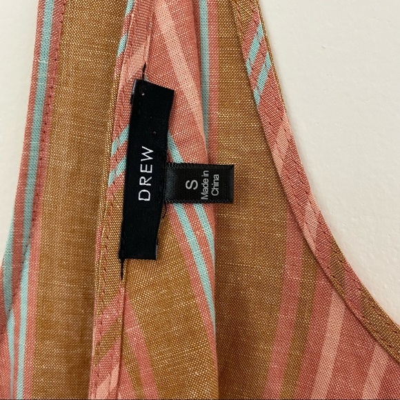 Drew Stripe Jumpsuit Sleeveless Scoop V Neck Small - Picture 7 of 8